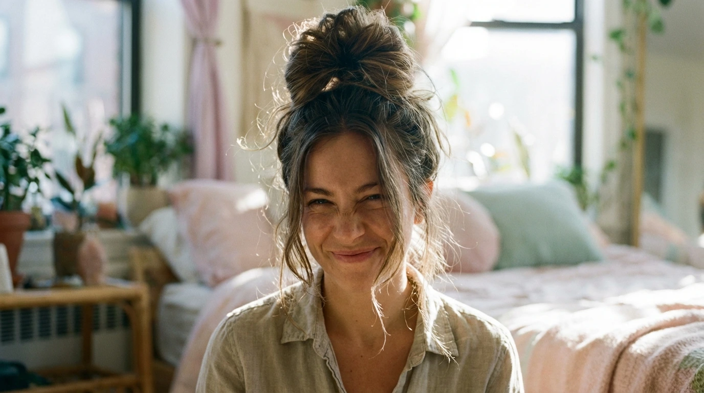 2. Messy Top Knot