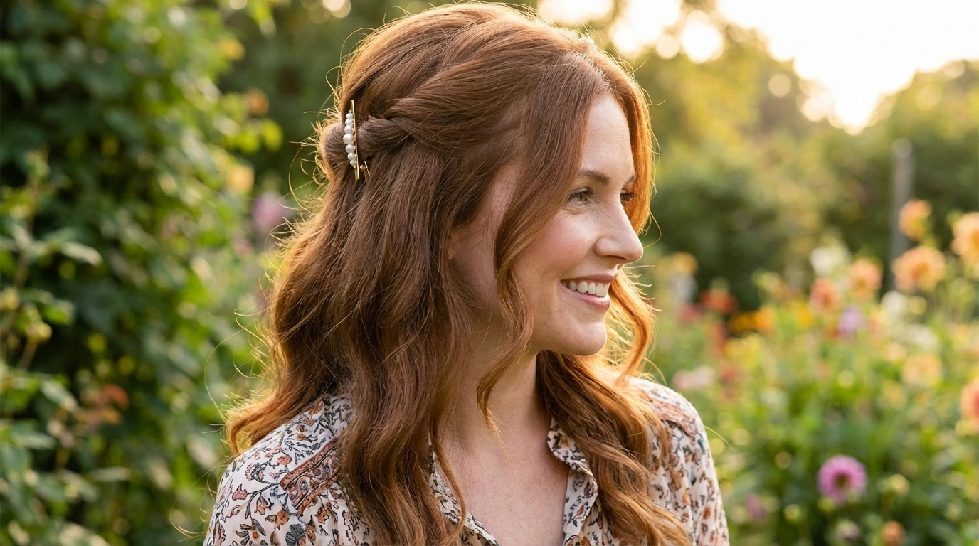 4. Half-Up Half-Down Style