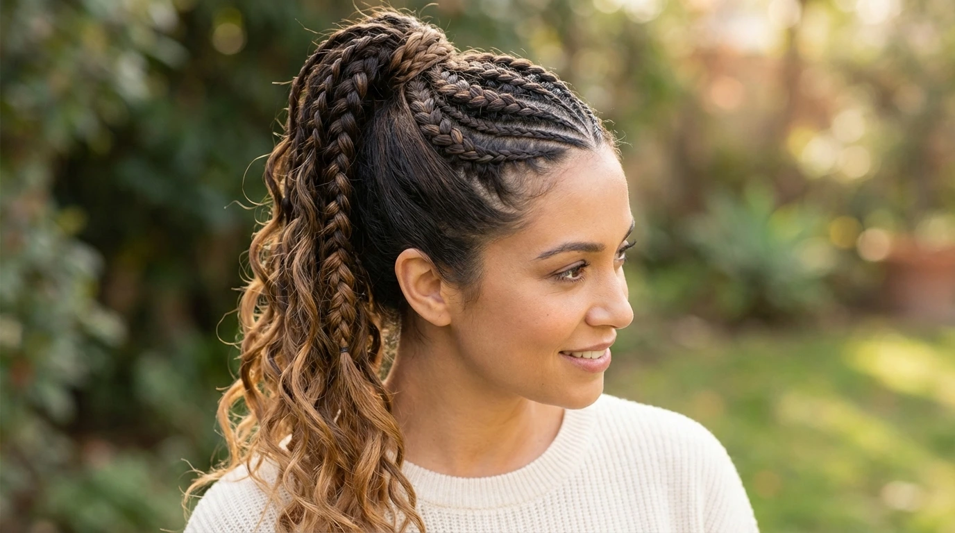 1387 5 braided ponytail 5. Braided Ponytail