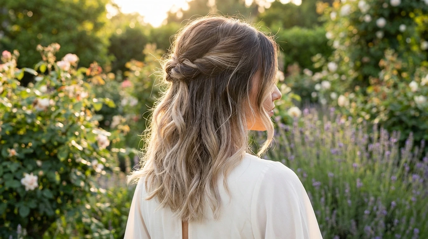 3. Half-Up Half-Down Knot