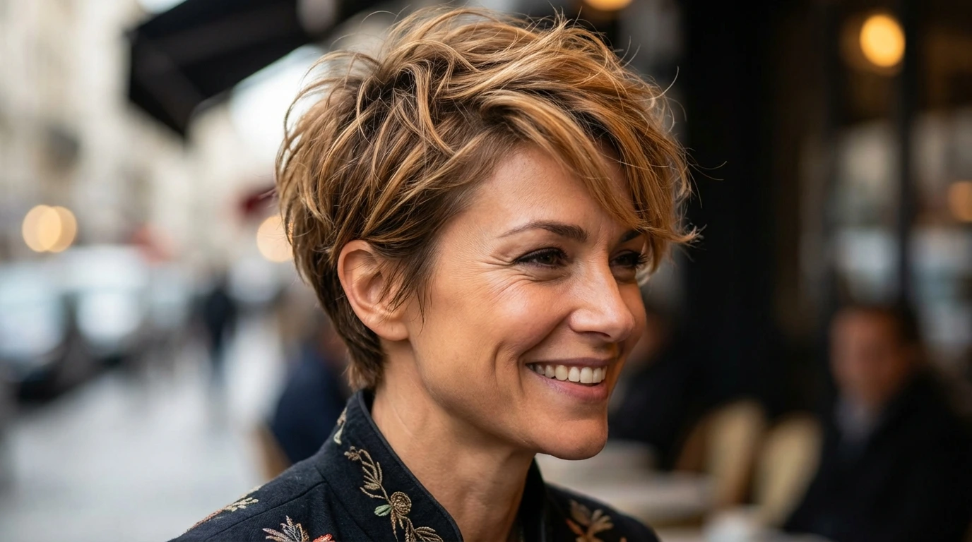 1. Textured Pixie Cut