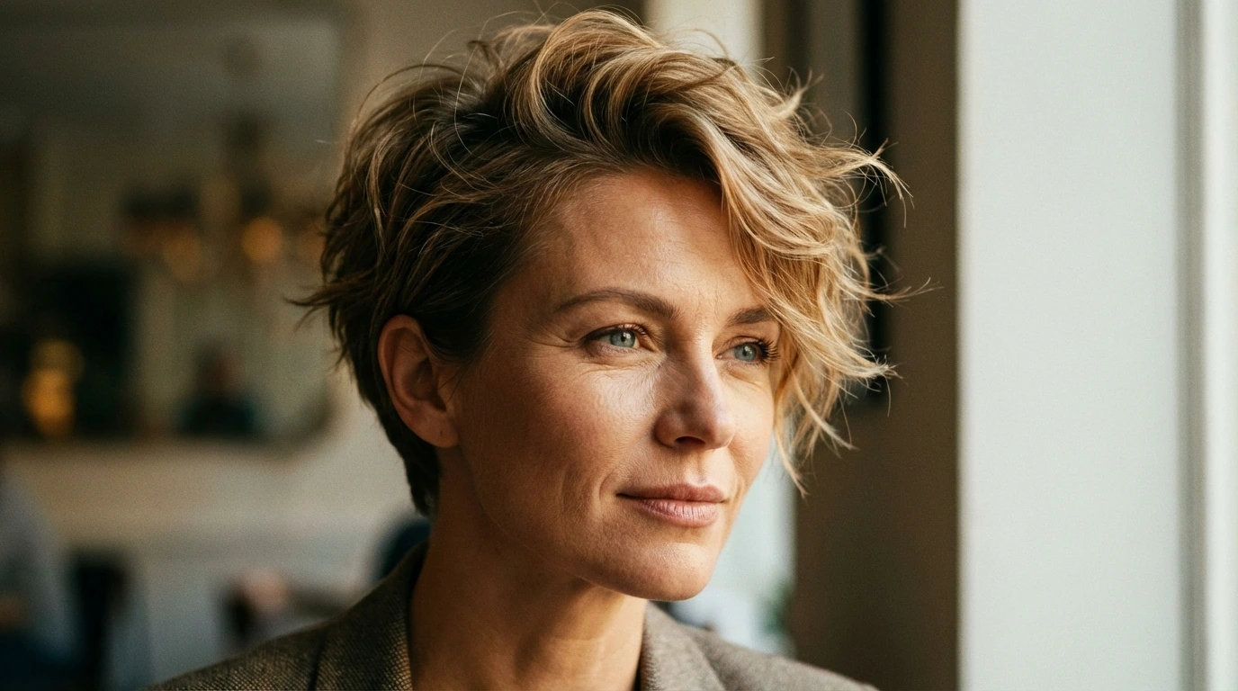 1. Textured Pixie Cut