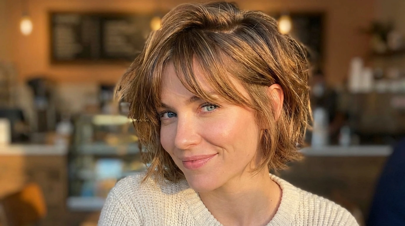 1414 6 soft bangs with a short cut 6. Soft Bangs with a Short Cut