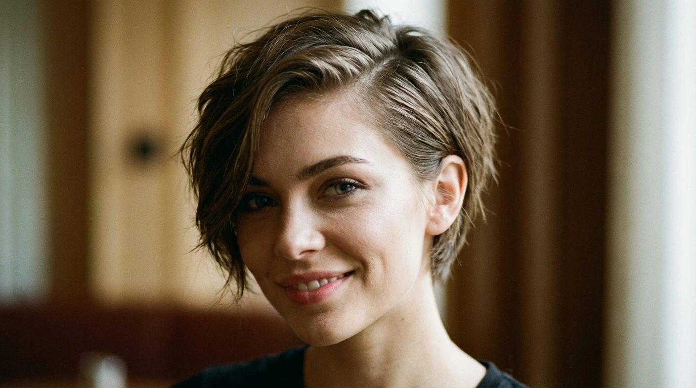 2. Textured Pixie Cut