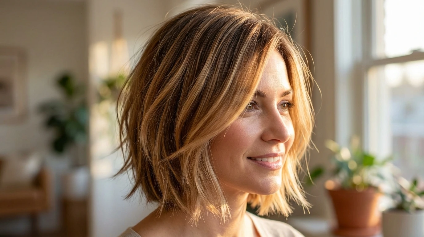 1. Textured Bob