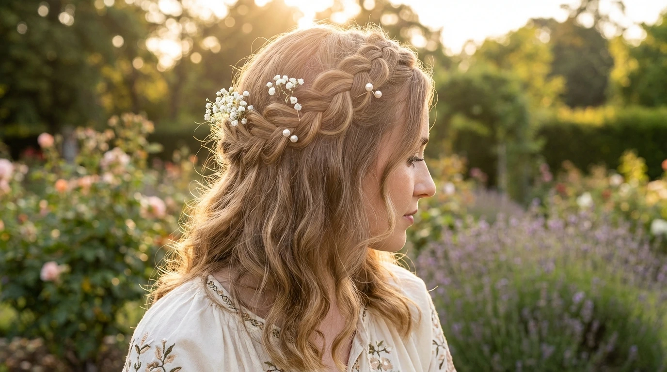 Half-Up Braid Crown