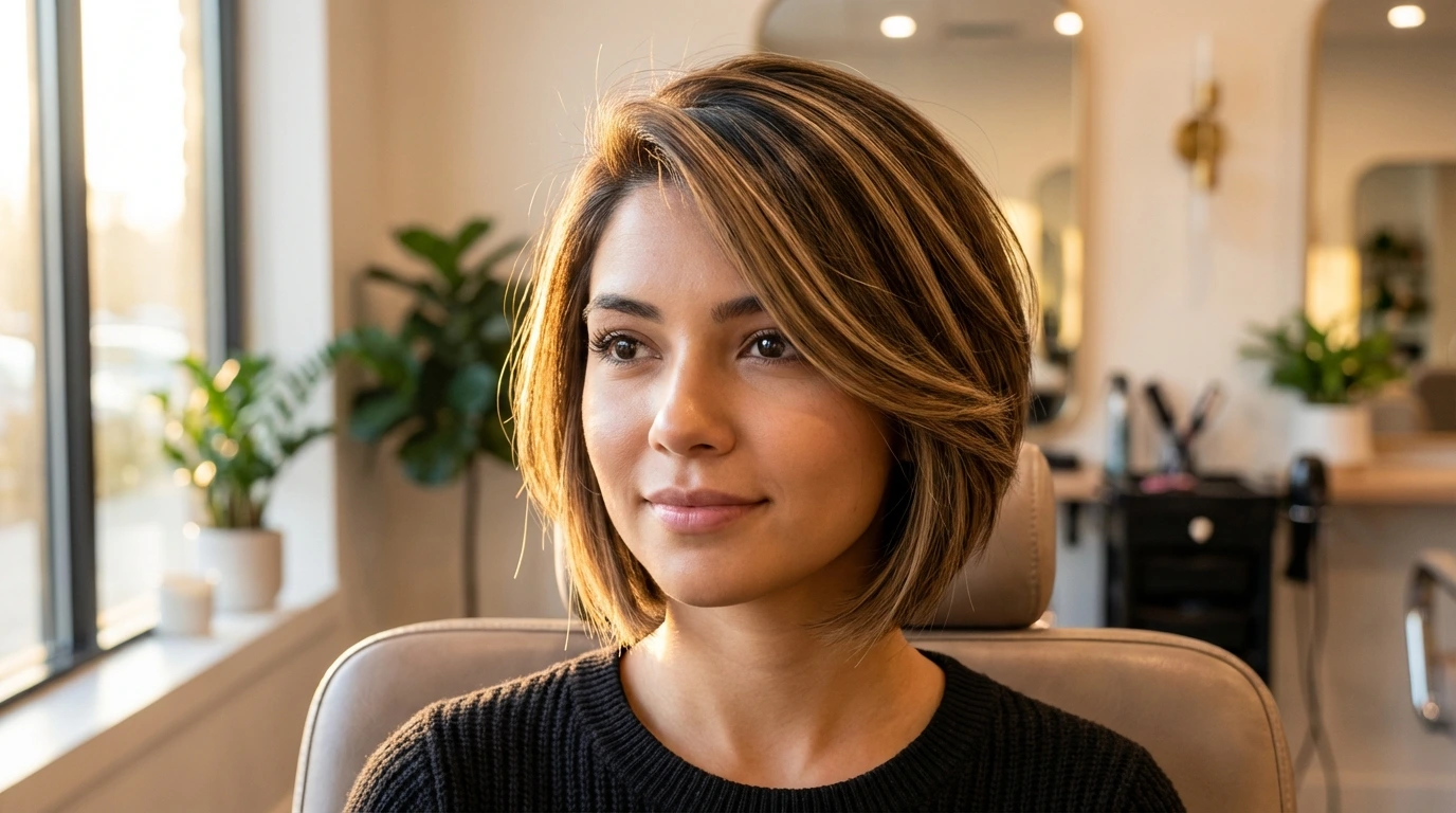 7. Side-Swept Bangs