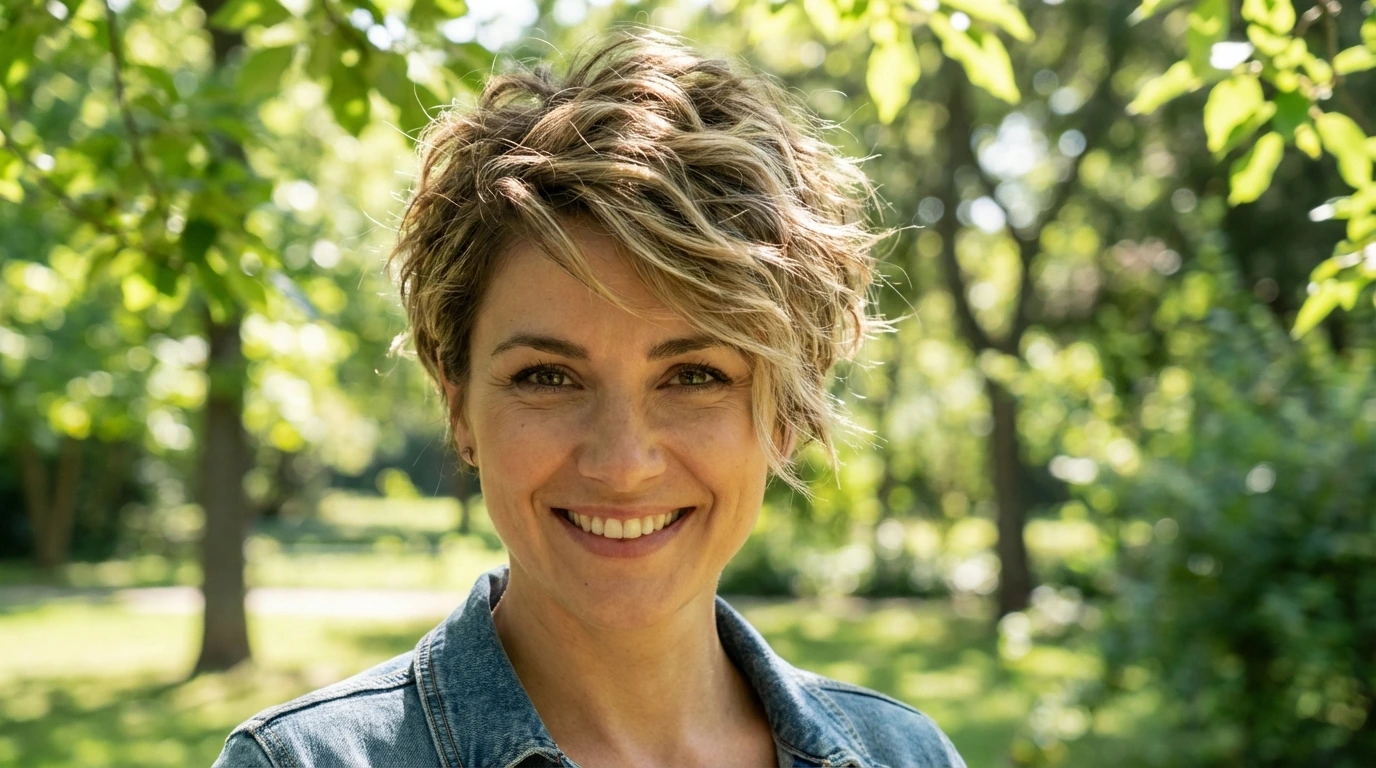 1. Textured Pixie Cut