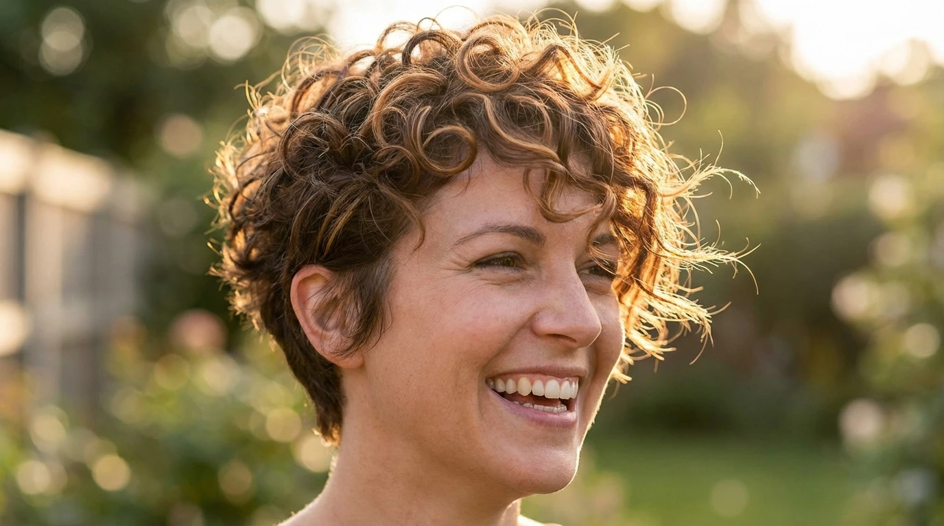 9. Curly Pixie