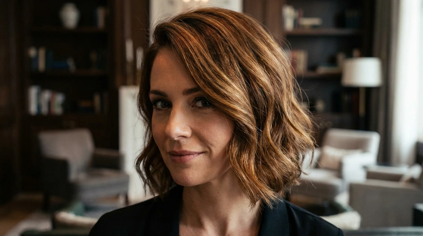 9. Side-Swept Bob
