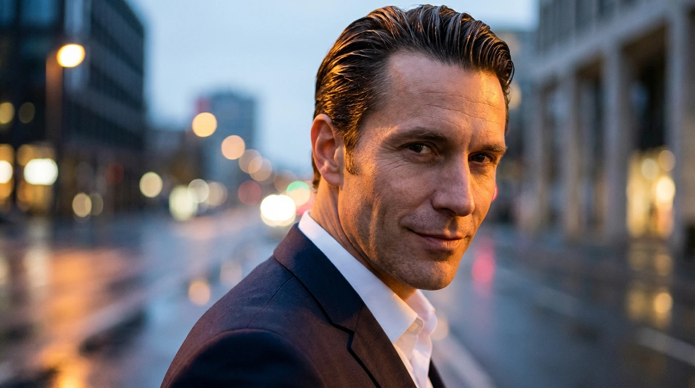 10. Slicked-Back Hair