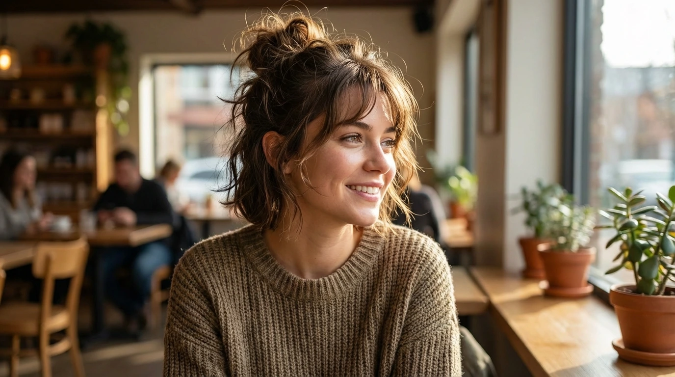 Messy Bun for Short Hair