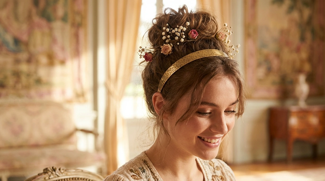 Messy Bun with Accessories