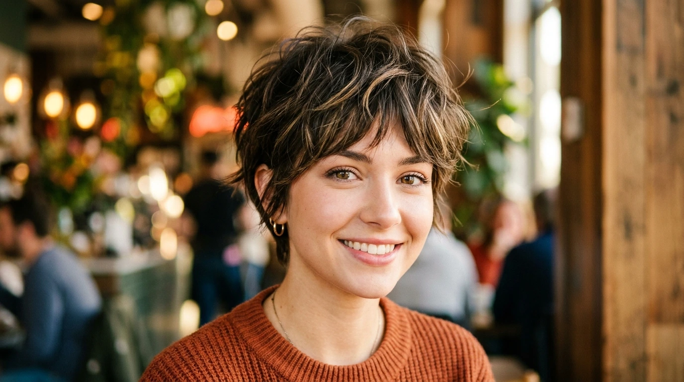 1. Textured Pixie Cut