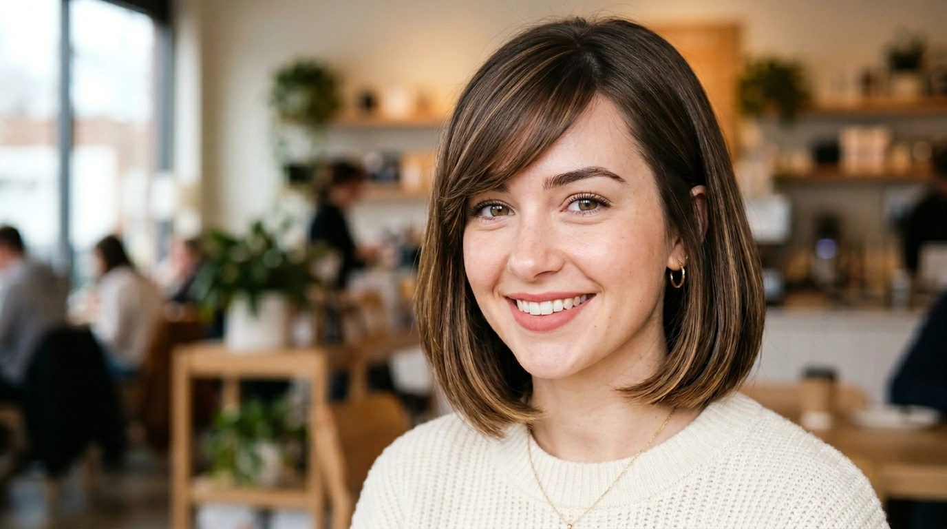 6. Side-Swept Bangs