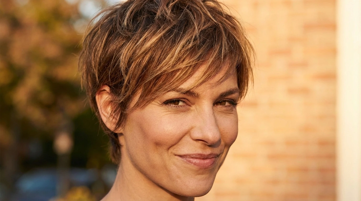 2. Textured Pixie Cut