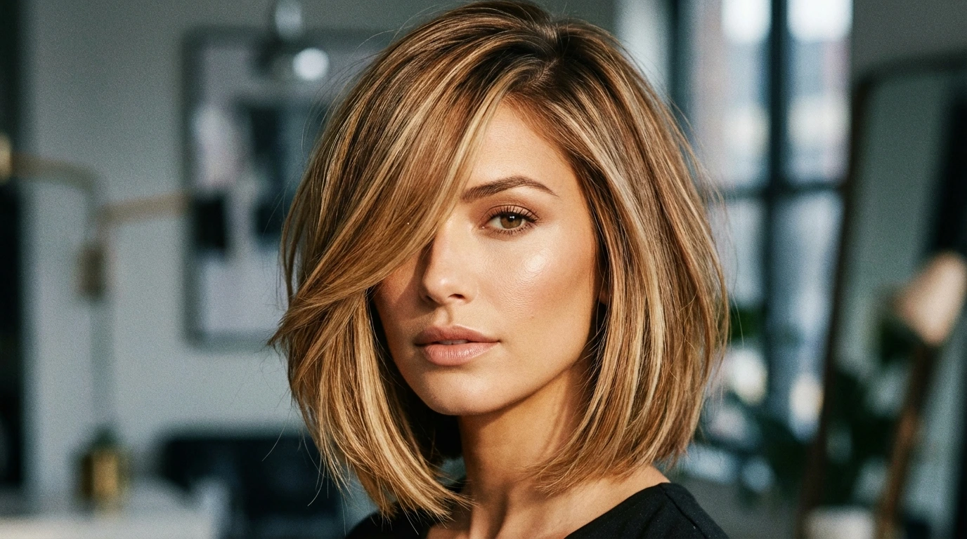 6. Side-Swept Bob