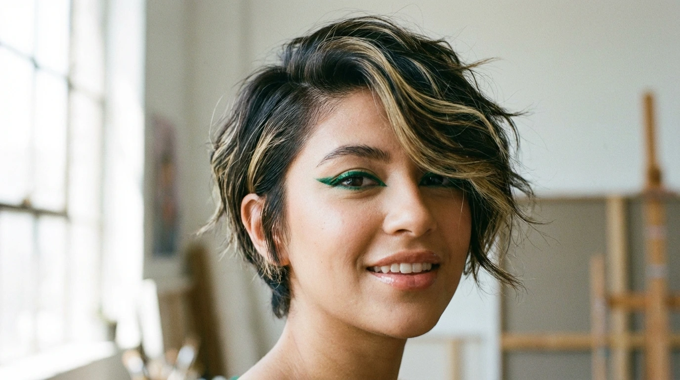 2. Textured Pixie Cut