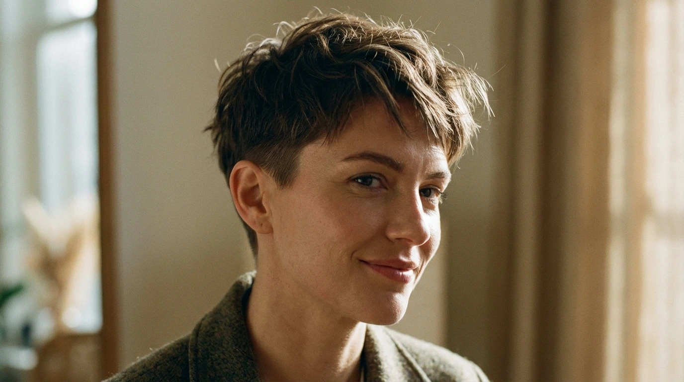 1. Textured Pixie Cut