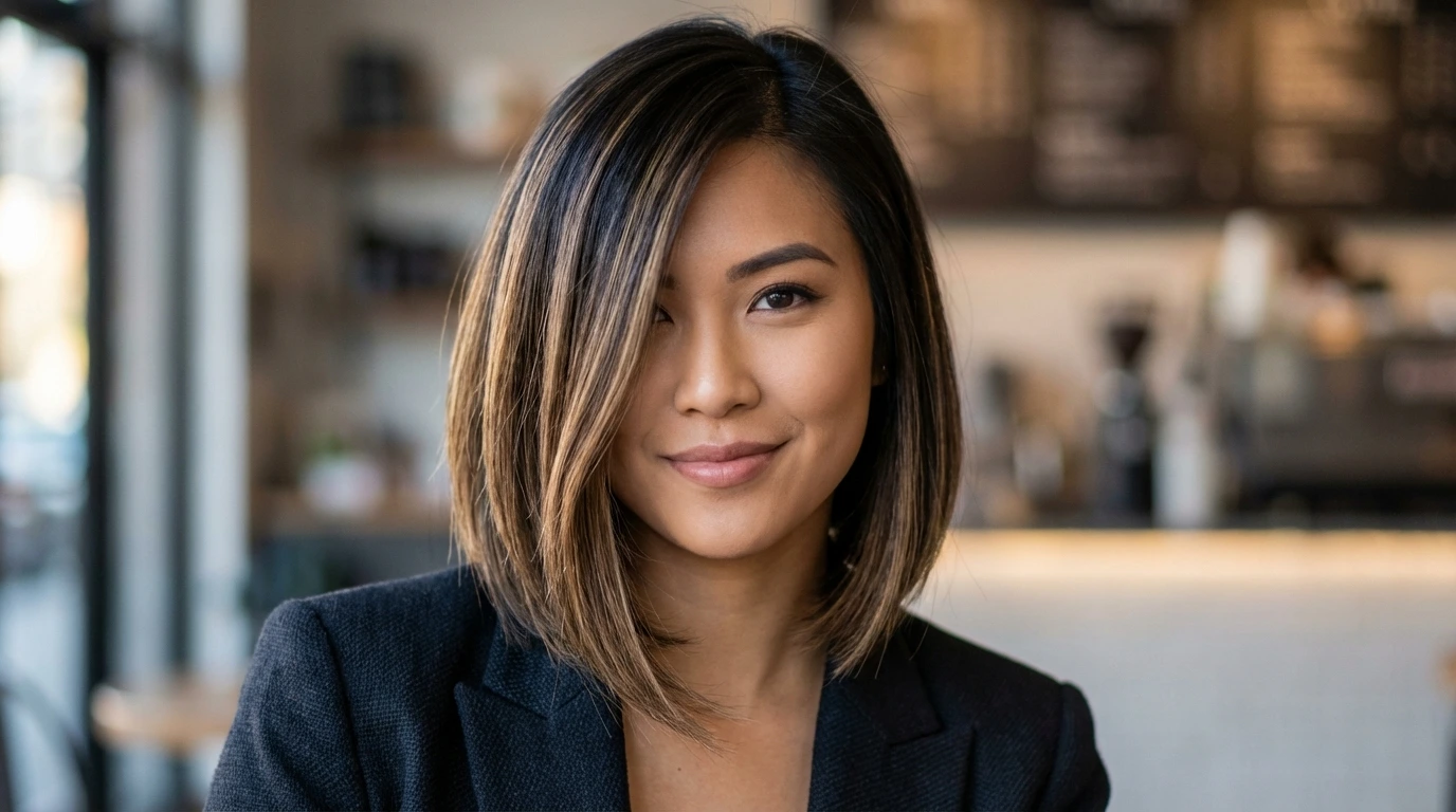 7. Side-Swept Bob