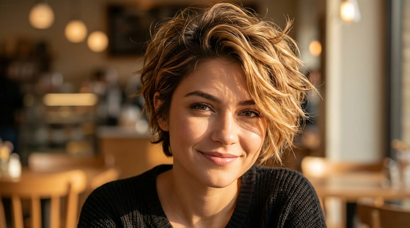 2. Textured Pixie Cut