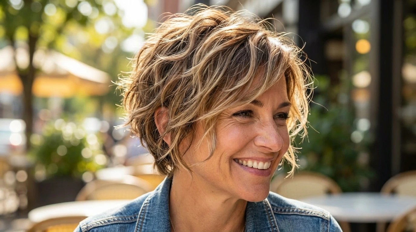 2. Textured Pixie Cut