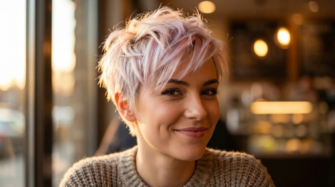 2. Textured Pixie Cut