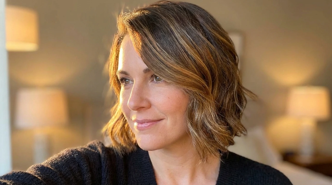 10. Side-Swept Short Hair