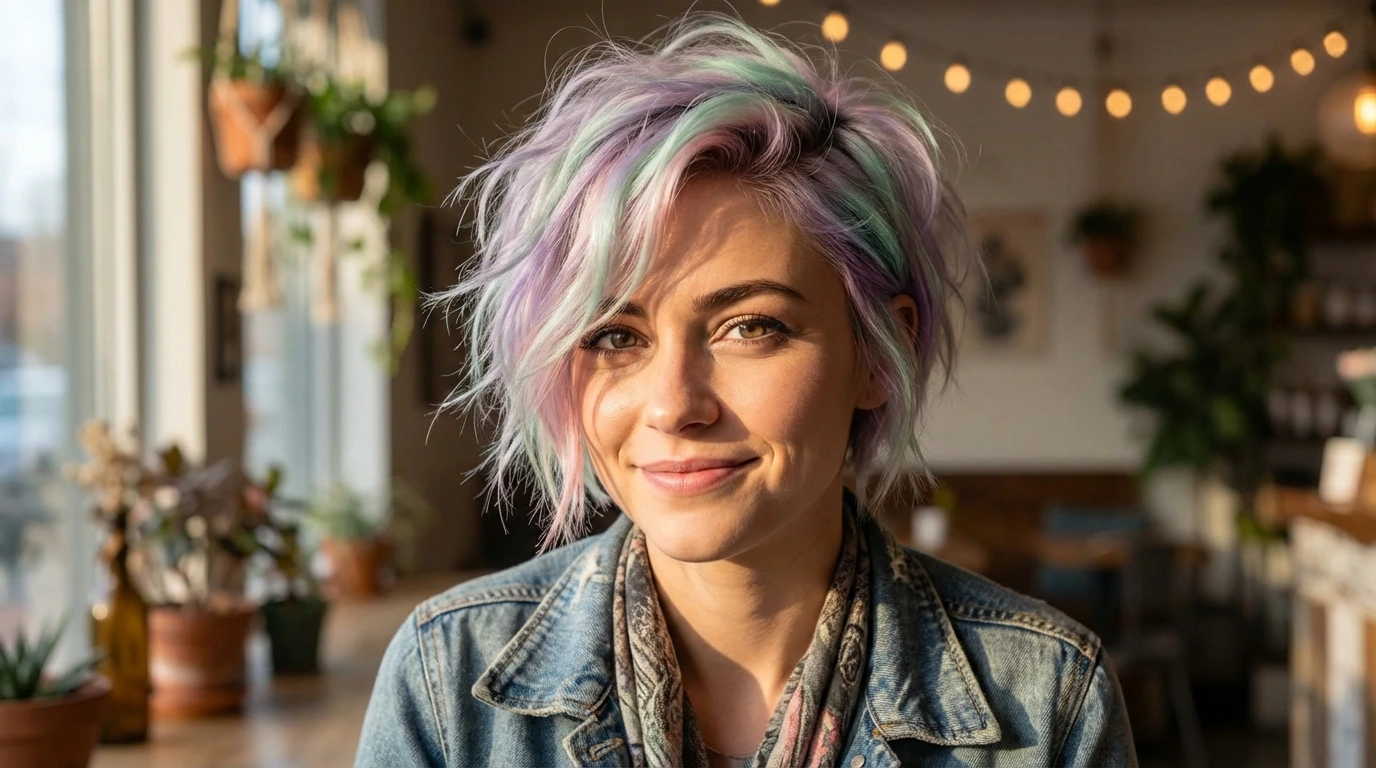 2. Textured Pixie Cut