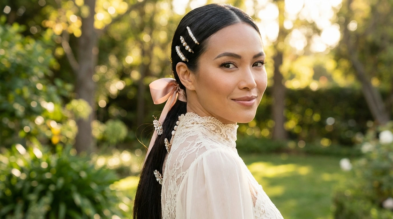 Elegant Ponytail with Accessories