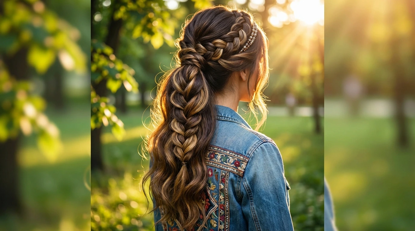 Ponytail with Braids