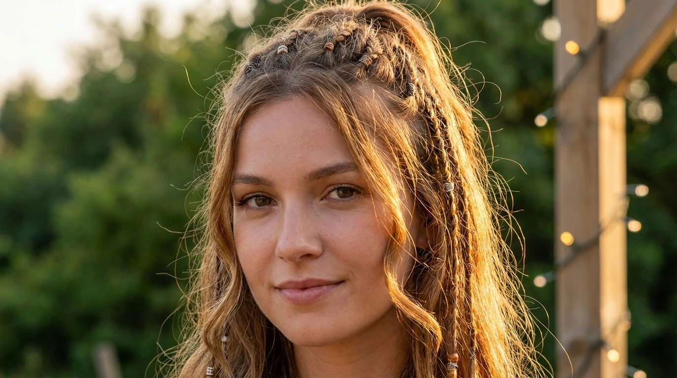 Half-Up, Half-Down Hairstyle