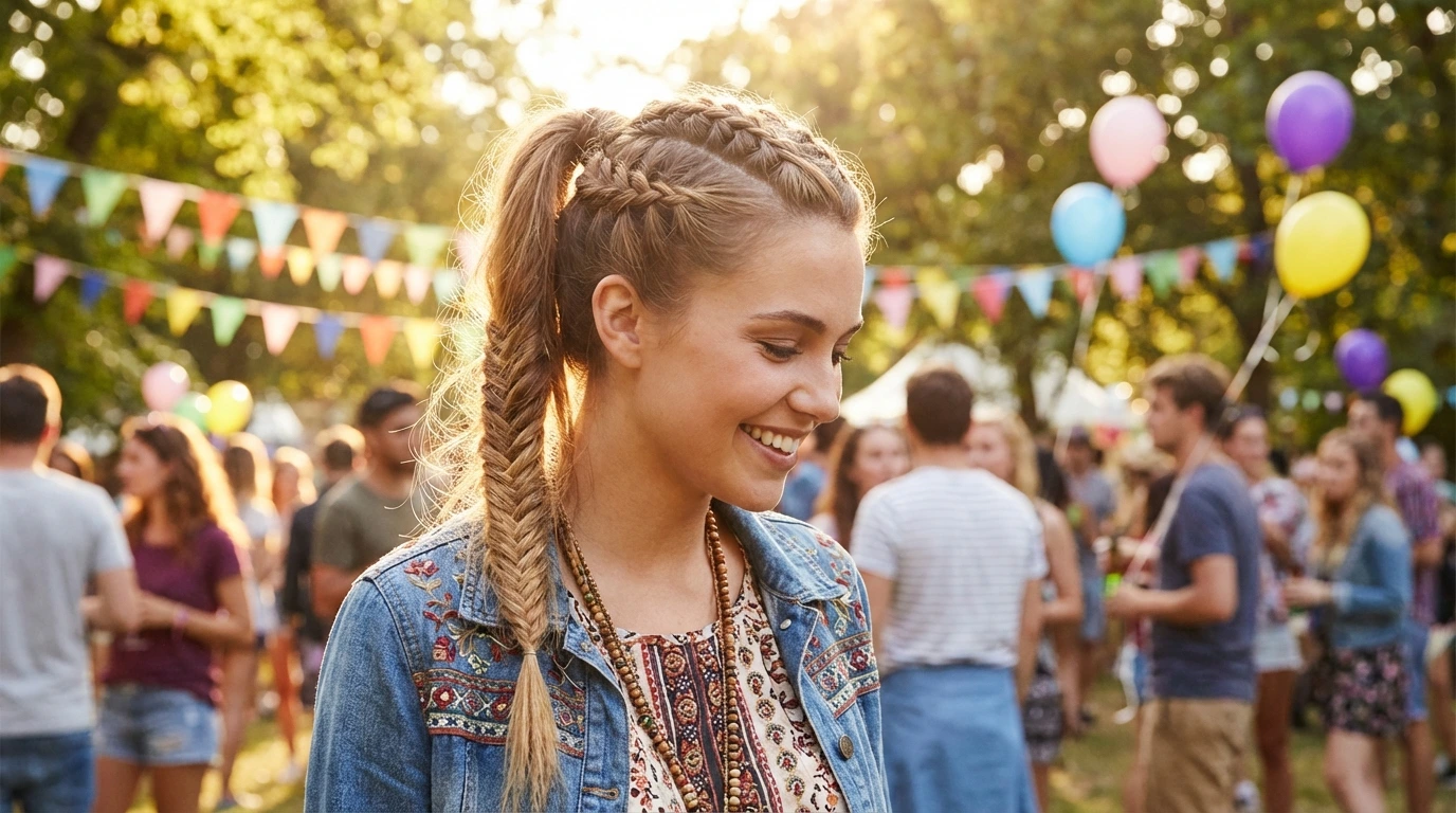 Braided High Ponytail