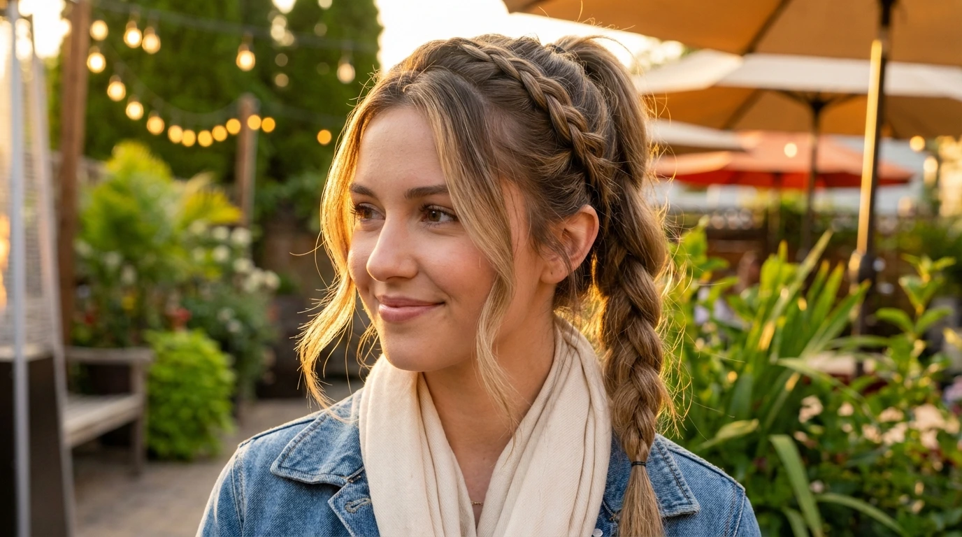 High Ponytail with a Side Twist