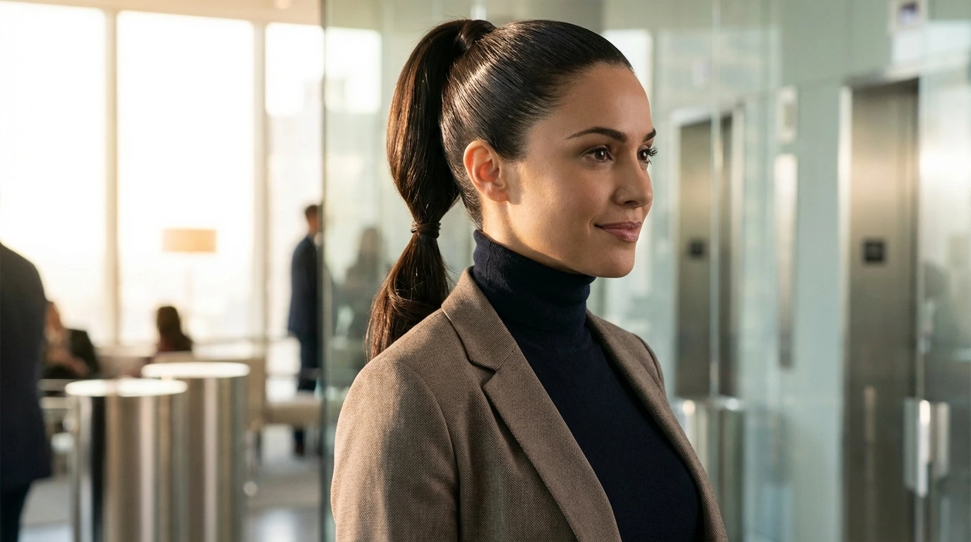 Sleek High Ponytail with a Twist