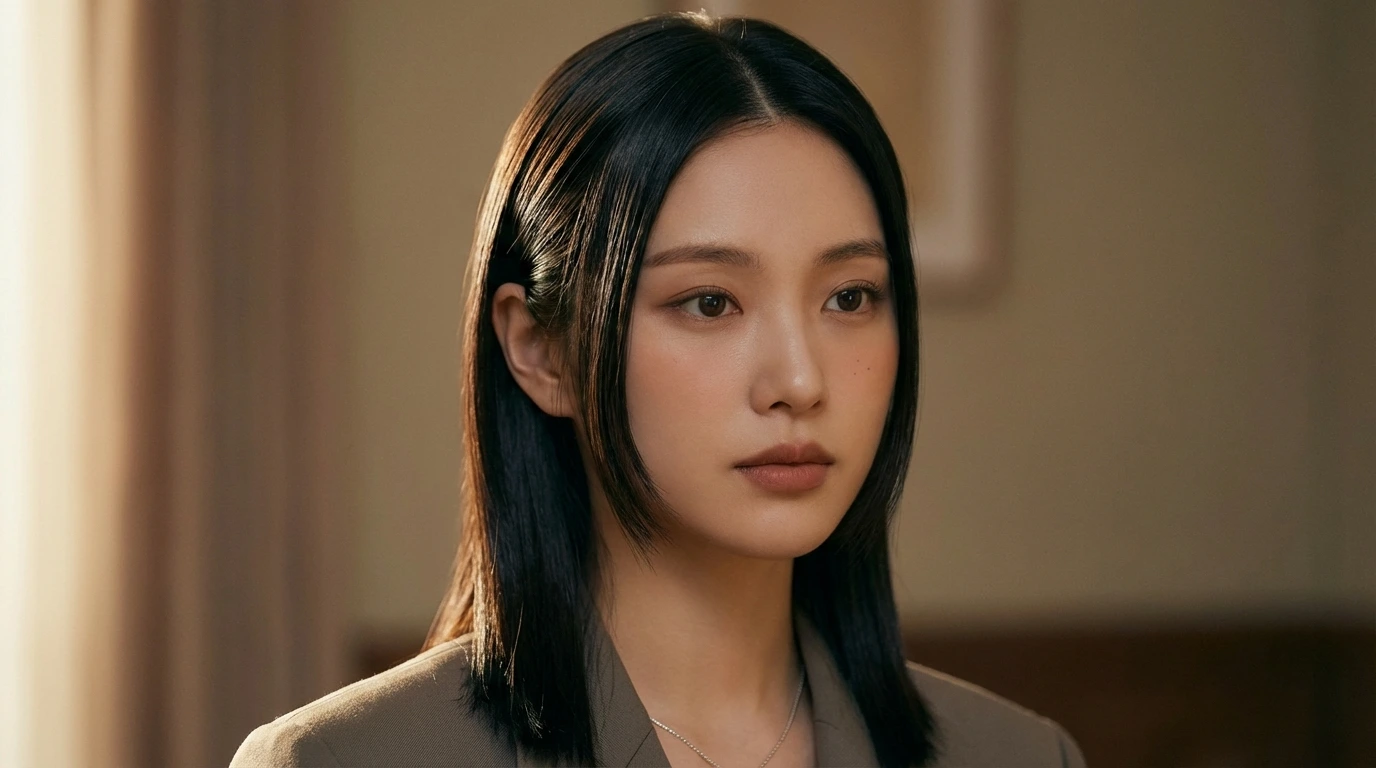 Middle Part Straight Hair