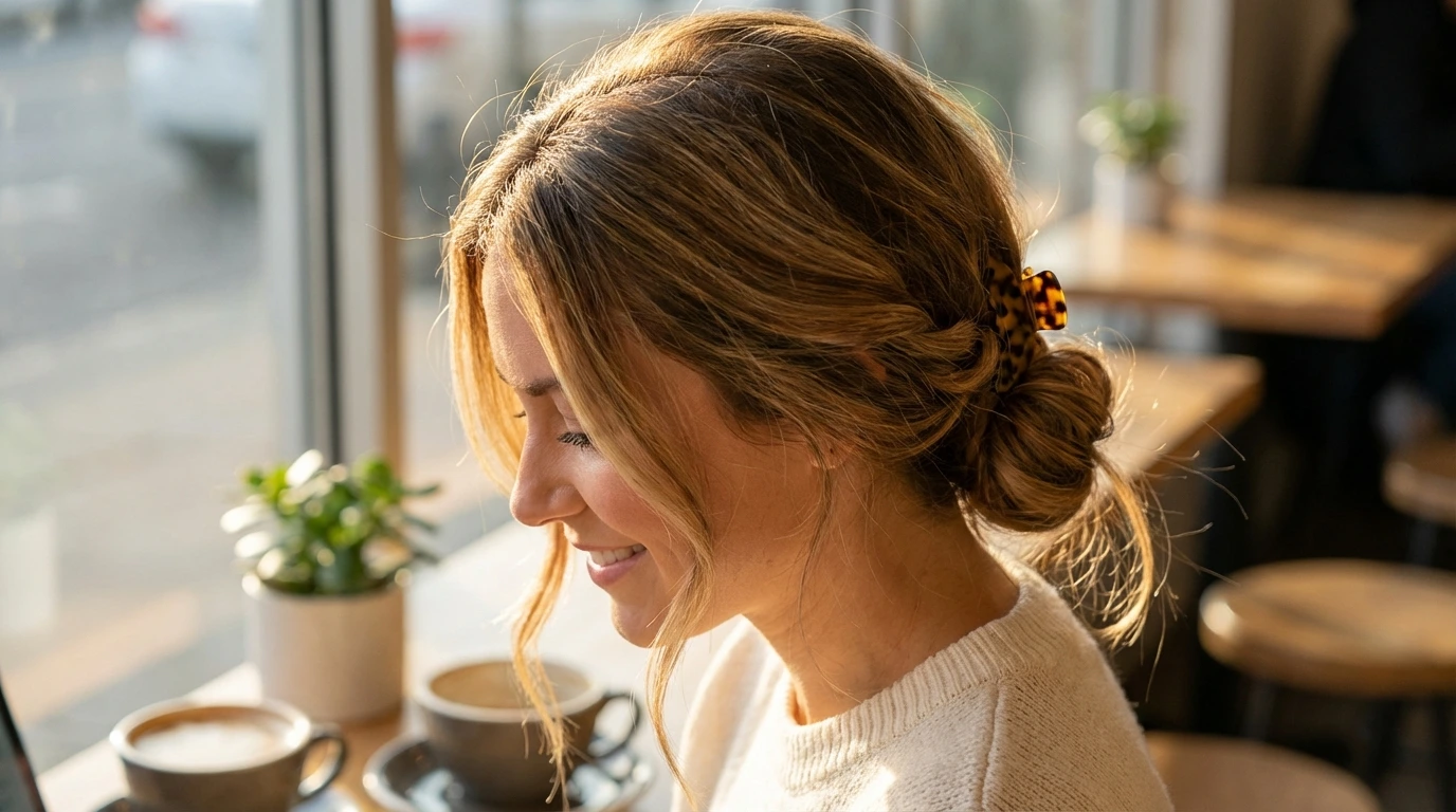 Try a Low Bun for an Effortless Look