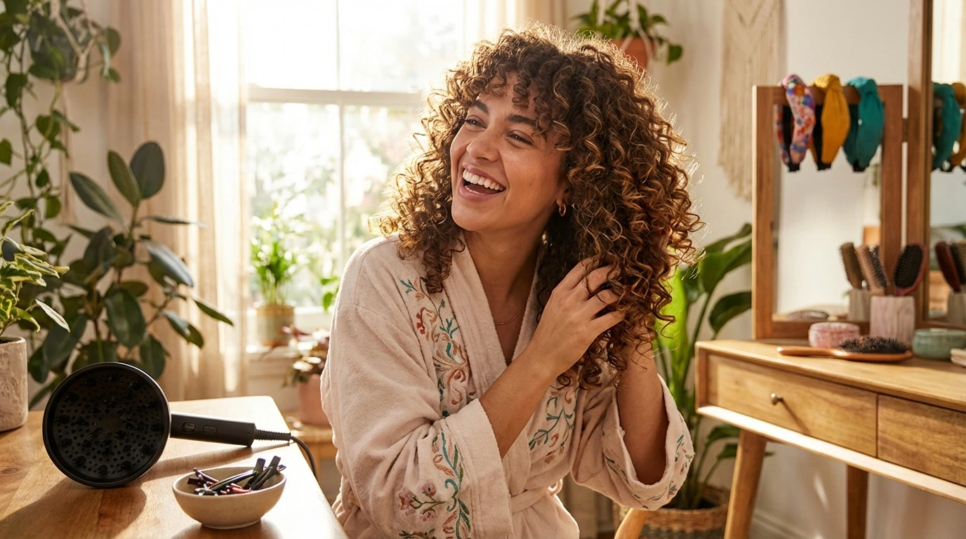 How to Style Curly Hair with Layers