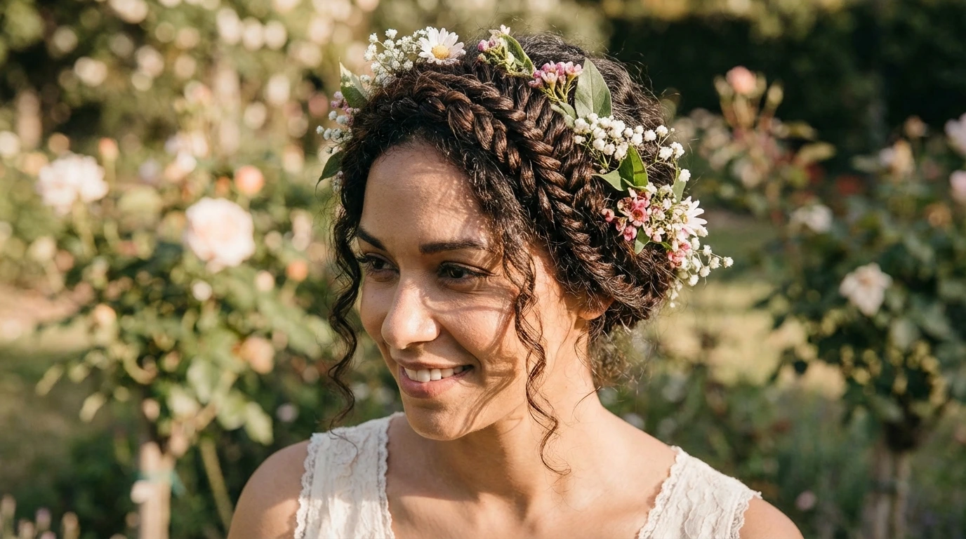 Curly Braided Crown