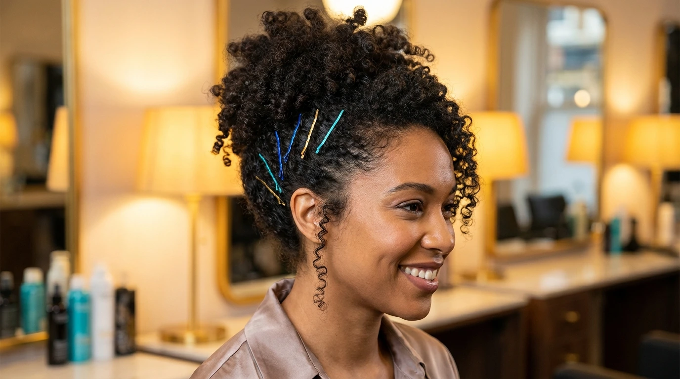 Curly Pinned Updo
