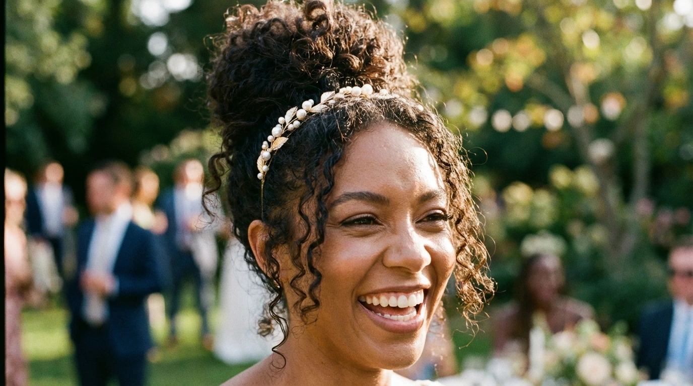 Curly Updo with Headband