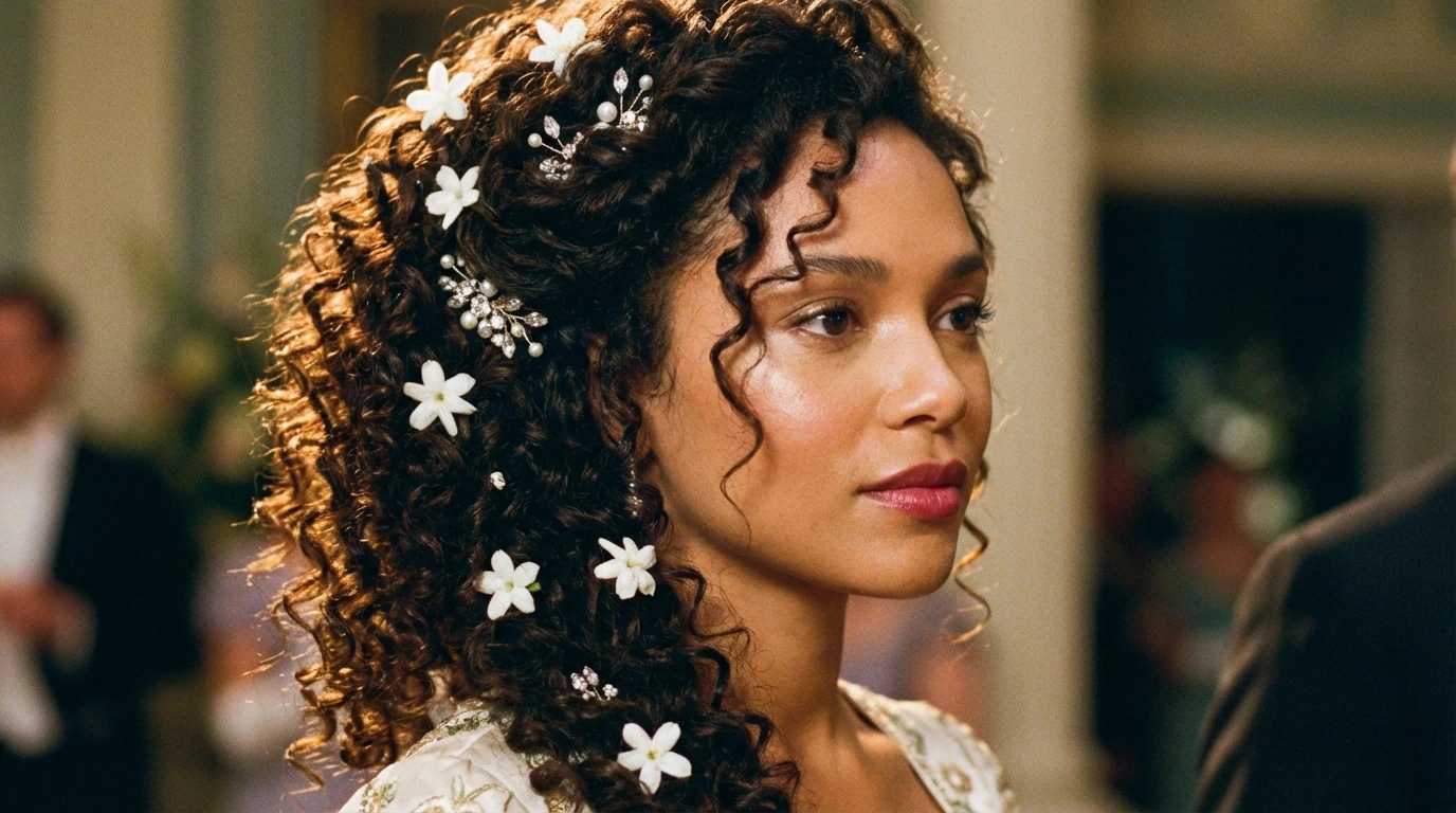 Side-Swept Curly Updo