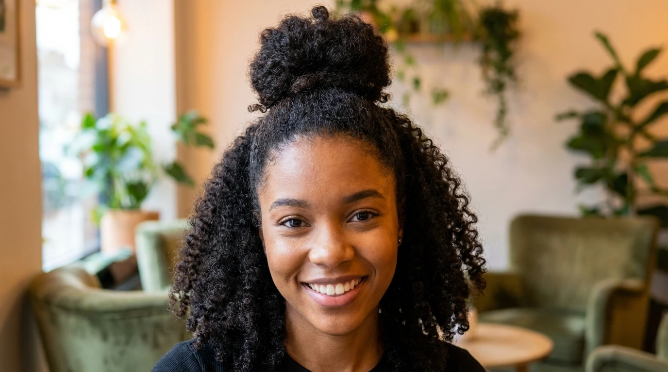 Half-Up, Half-Down Puff