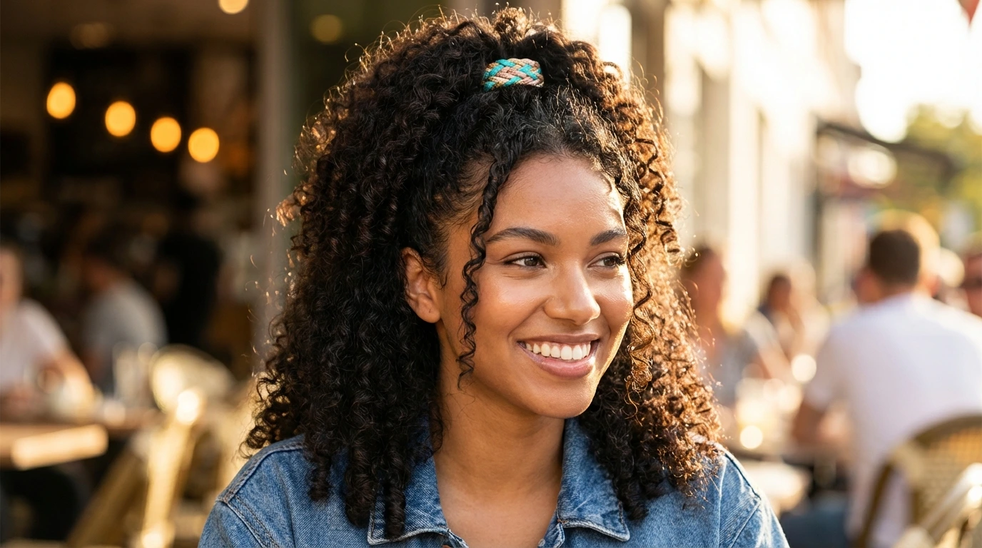 Layered Half-Up, Half-Down Style