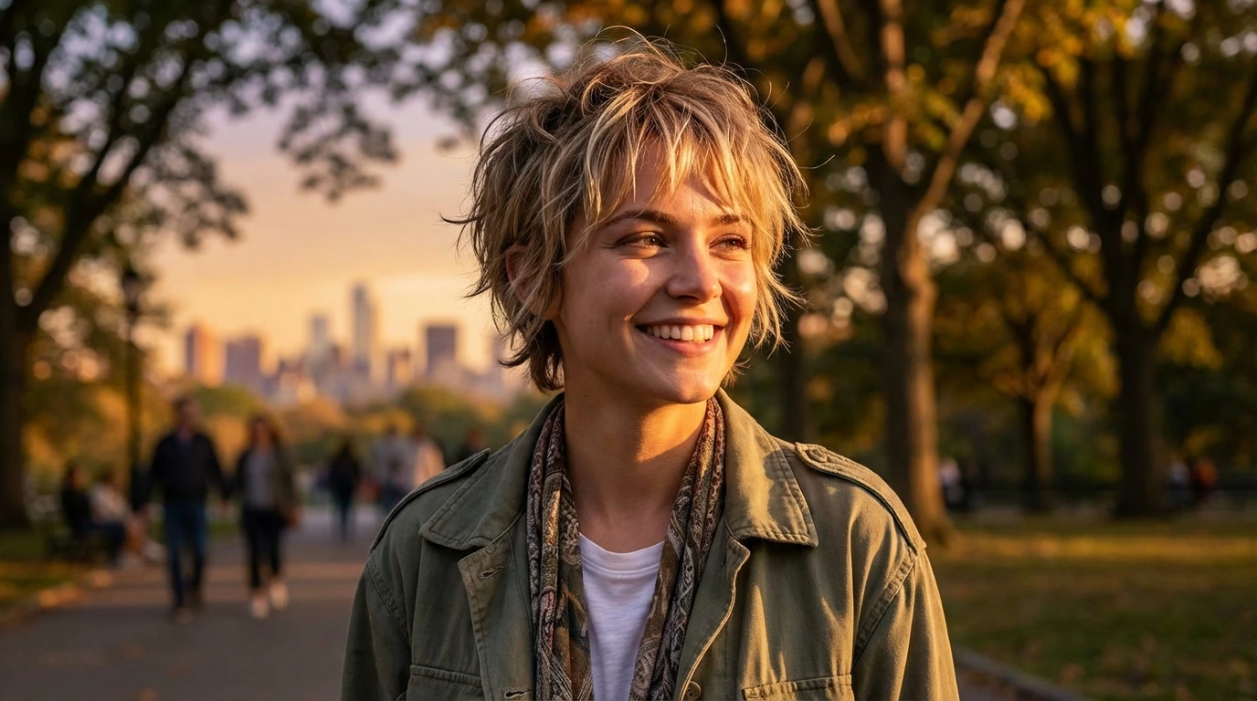 Pixie Cut with Bangs