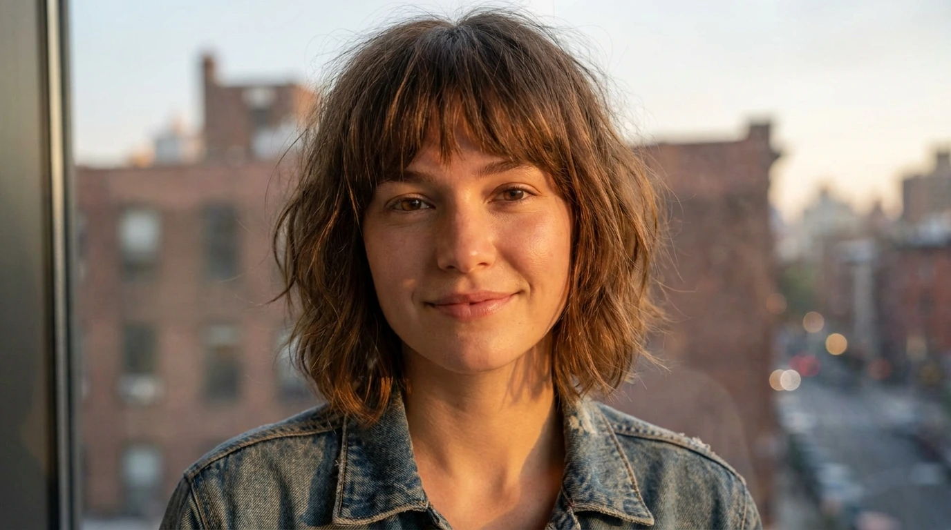 Messy Bob with Textured Bangs