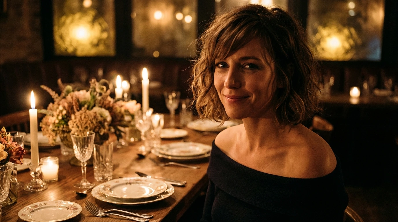 Wavy Bob with Side-Swept Bangs