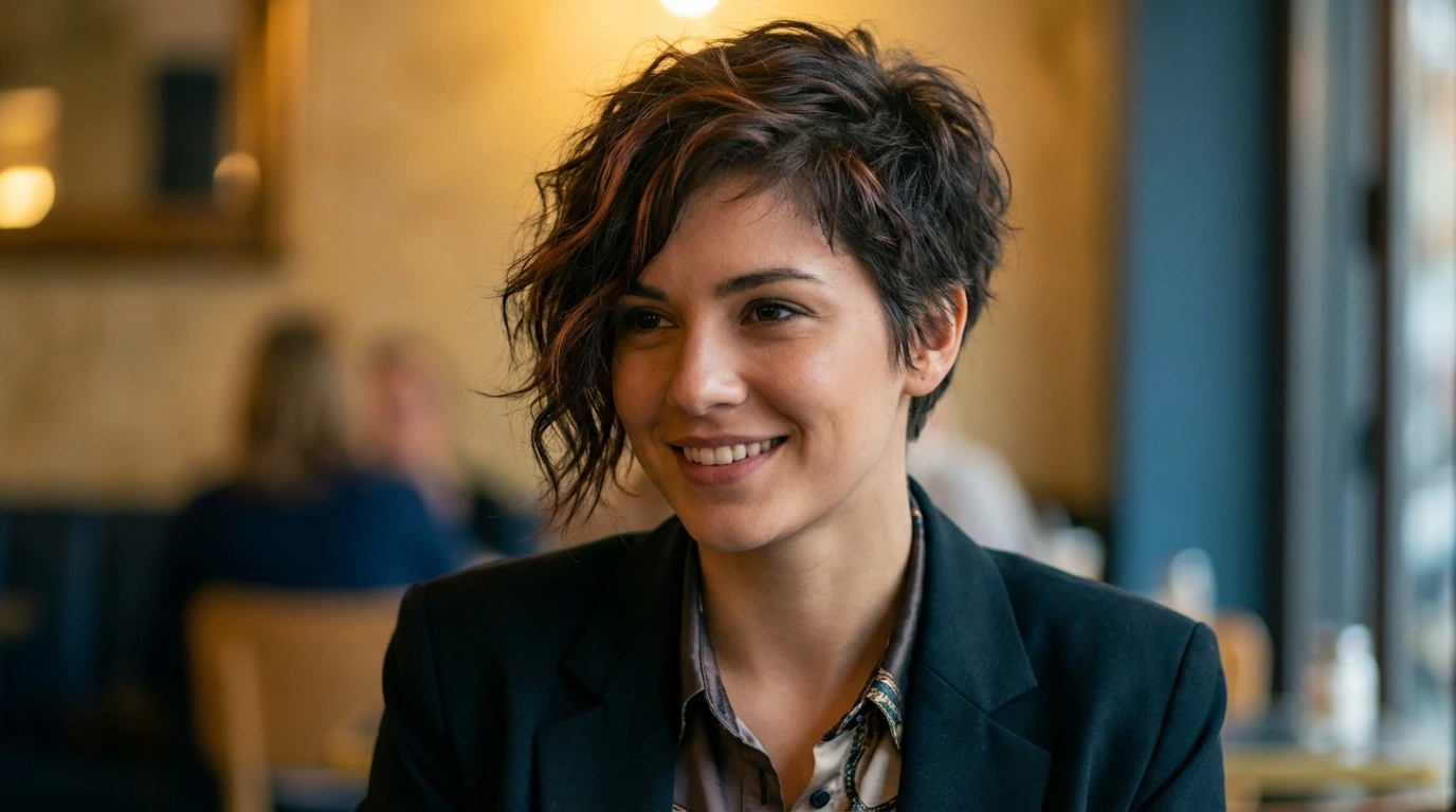 Asymmetrical Messy Pixie