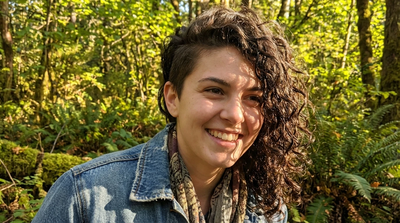 Asymmetrical Curly Cut