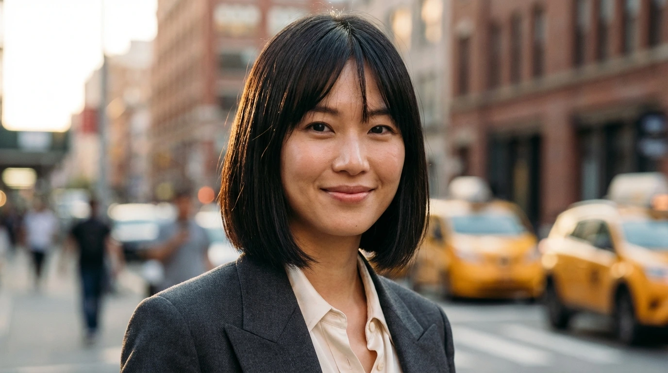 Classic Bob with Curtain Bangs